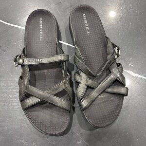 Merrell Jasmine Black Comfort Sandals Womens Size 8 Strappy Outdoor